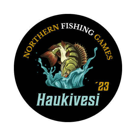 Northern Fishing Games tunnus vuodelle 23 jossa lukee Haukivesi '23