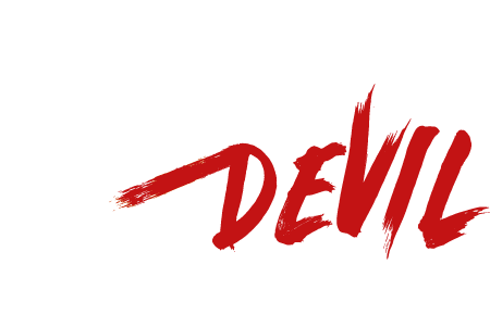 Fish Devil Oy:n valkopunainen logo